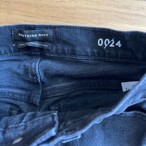 Something Navy Slit Hem Skinny Jeans Size 24 Sold Out - Picture 4 of 9